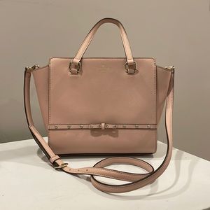 Kate Spade Pink Saffiano Leather Crossbody Satchel